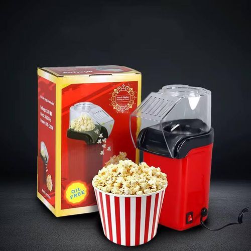 Popcorn Maker shown with retail box and serving bowl